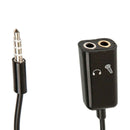 3.5mm Stereo Audio Splitter Male to Headphone Headset + Microphone Adapter cK2Z8