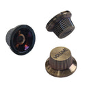 3pcs Guitar Bass Tone Volume Knob Bronze Color