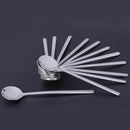 12pcs/Set Round Shape Coffee Spoon Stainless Steel Mini Teaspoons Sugar Des N3Z4