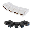 5x HDMI Keystone Jack+ 5x USB 3.0 Keystone Jack Female to Female Coupler