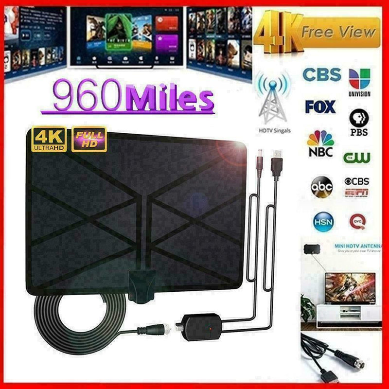 960Mile Range Antenna TV Digital 4K HD Skywire Antena Digital Indoor HDTV F Q9X2