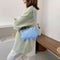 Alligator Pattern Handbag Women Leather Retro Totes Shoulder Bag (Blue)