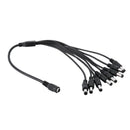 1 Female to 8 Male Splitter Power Cable Cord For CCTV Secuirty System Camer X9W5