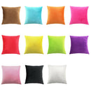 2x Solid Soft Velvet Pillow Cover Sofa Home Decor Cushion Case 45x45cm