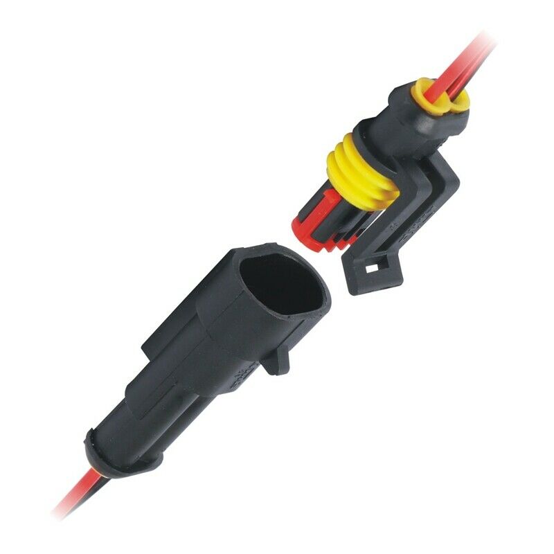 10Pcs 2Pin Way Car Waterproof Male Female Electrical Connector Plug Wire Ki Y2U1