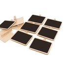 10x Mini Wooden Message Board Small Memo Note Chalkboard Clip Hanging Sign Note