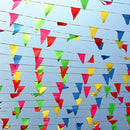 40m Colorful String Hanging Triangle Flag Polyester Party Banner Flags