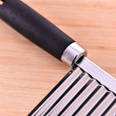 Stainless Steel Potato Chip Slicer Dough Vegetable Fruit Wavy Slicer KnifeB Hn