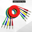 5PCS 4mm Banana Plug to Banana Plug Double End Test Lead For Multimeter 5 ColoFT