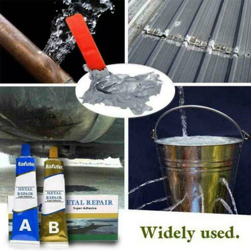 2Pcs Strong A&B Adhesive Gel Industrial Heat Cold Resistance Metal Repair Paste