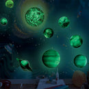9pcs Cosmic Nine Planets Luminous Stickers Solar System Star Wall Stickers