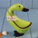 3Pcs Hand Carved Wood Duck Table Bookshelf Borad Rustic Dislpay Ornament