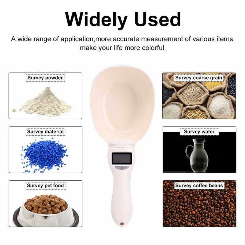 Pet Food Water Measuring Spoon Cup With Led Display Kitchen Scale Scoop Por