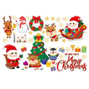 2pcs Merry Christmas Santa Claus Snowman Wall Stickers Self-adhesive Decals A