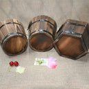 Wooden Round Barrel Planter Flower Pot Home Office Garden Wedding Decor M