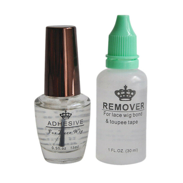 Glue Remover Kit 0.5 Oz 15 Ml Lace Wig Glue Bond Transparent Adhesive Glue  G2D7