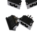 5Pcs AC250V 2.5A IEC320 C8 Male 2 Pins Power Inlet Socket Panel Embedded Lt