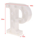 White Large Plastic Marquee Freestanding Alphabet LED Light UP Letters P