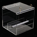 2Pcs Pet Bird Feeder Food Water Feeding Box Parrot Dispenser Cage Perch