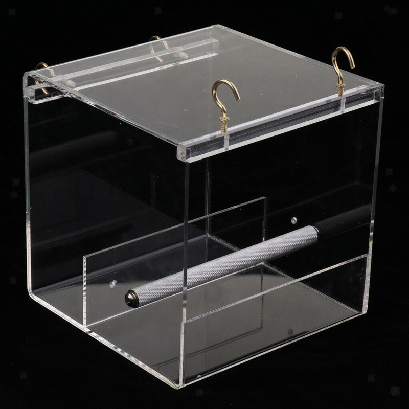 2Pcs Pet Bird Feeder Food Water Feeding Box Parrot Dispenser Cage Perch