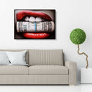 5D DIY Full Drill Diamond Painting Lips Cross Stitch Embroidery Mosaic Kit