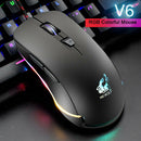 V6 RGB Gaming Mouse Backlit Wired 6 Button Mouse 1000/1500/2000/3000/4000 DPI