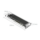 Transparent M.2 NGFF USB 3.1 Type-C SSD Hard Disk Drive Enclosure 5Gbps HDD Case
