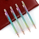 Retractable Ballpoint Pens, Luxury Rainbow Click Metal Pen Black Ink Pens 1 P4R5