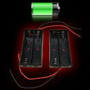1x Plastic Battery Storage Case Box Holder Double 2 x 18650 3.7V With Wire
