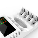 4Slots LCD AA AAA Rechargeable Battery Charger For NIMH NICD Batteries bs