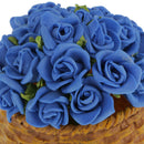 100Pcs Mini Artificial Roses Flowers Bouquet Wedding Romatic Decor Dark Blue
