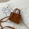 Fashion Solid Women Shoulder Handbag PU Totes Crossbody Bags (Light Brown)