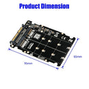 M.2 (Key M / B) To U.2 SFF 8639 Adapter For M.2 NVME SATA SSD