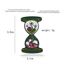 Creative Clothing Bag Alloy Badge Unisex Coconut Tree Hourglass Drip Brooch