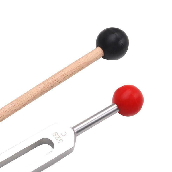528Hz Tuning Fork Aluminum Alloy w/Mallet Hammer Repair Tool Cleaning Cloth Kit
