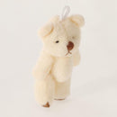 5x Beige Plush Bouquet Bear Pendant Decor Key Chain Keychain for Bag Cellphone