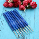 8pcs Plastic Handle Aluminium Material Knitting Needle Sewing Tools
