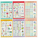 10-Sheet Paper Stickers Photo Album Scrapbook Calendar Diary Planner Sticke Y0B6