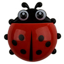 Convenient Bathroom Toothbrush Stuff Ladybug Wall Suction Holder-Red