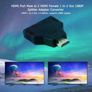 HDMI Port Male to 2 HDMI Female 1 In 2 Out 1080P Splitter Adapter Converter