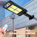 Waterproof Solar COB Wall Light Human Motion Sensor Lamp (C Remote Control)