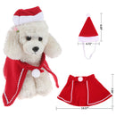Pet Cat Dog Hat Red Scarf Christmas Holiday Costume Small Animals Party Dress 3C