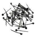 50x Black Hair Clips Cabochons Settings Hair Pin DIY Jewelry Making Findings