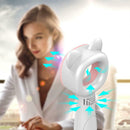 Cartoon USB 3 Speed Adjustable Bladeless Fan Desktop Cooling Fan (White)
