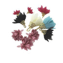 10pcs Chiffon Flower Pendant DIY Jewelry Earring Keyring Ramdon Making Pend N6C8