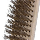 5X(8" Length 6 Rows Brass Bristle Wood Handle Wire Scratch Brush P5J4)