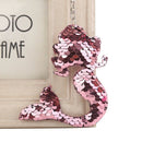 Sequins Mermaid Tail Keychain Charms Paillette Pendants Fish Keyring Diy Me Q9B3