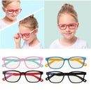 4Pcs Kids Eyeglass UV400 Children Flexible Anti Eyestrain Eyewear Unisex for