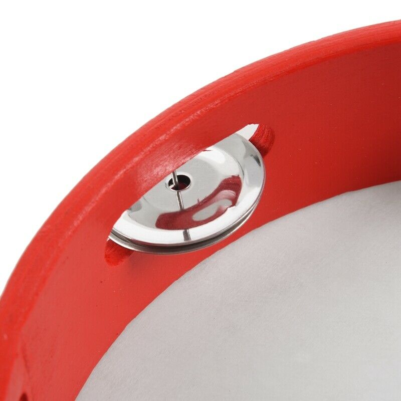 8inch Musical Tambourine Tamborine Drum Round Percussion Gift for KTV Party