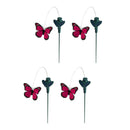 4PC Lifelike Solar Planter Dancing Butterfly Stakes Home Garden Decor
